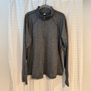 NWOT Aerie Offline Charcoal Heather Gray Half Zip Activewear Warm Up Top XXL